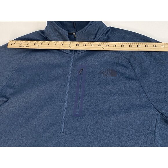 The North Face Men’s 2XL Canyonlands ½ Zip Fleece Lined Blue Heather Outdoor LS - Picture 15 of 16